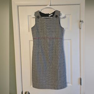 Casual Corner Black and White Houndstooth Dress - Size 8